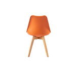 mcc direct Eva Lot de 4 chaises de salle à manger, de cuisine, de bureau, de salon Orange
