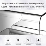 Table basse élégante en acrylique transparent de qualité supérieure avec étagère ouverte pour salon, chambre à coucher et bureau, pas de montage nécessaire, parfaite pour les petits espaces (petite