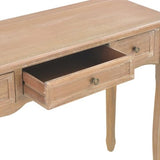 vidaXL Table de Console et Coiffeuse avec 3 Tiroirs Table de Maquillage Meuble de Chambre à Coucher Couloir Salon Entrée Salle à Manger Bureau Maison Marron