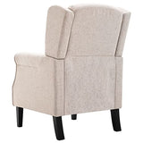 vidaXL Fauteuil Chaise de Salon Siège de Salon Fauteuil de Chambre Siège de Bureau Fauteuil de Salle de Séjour Maison Intérieur Beige Tissu