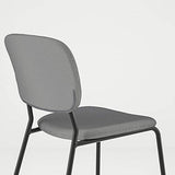 Tok Mark Traders KARLJAN Chaise gris foncé, Kabusa gris foncé, 49x55x81 cm durable et facile à entretenir. Chaises rembourrées. Chaises de salle à manger. Meubles.Respectueux de l'environnement.