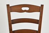 t m c s Tommychairs - Set 4 chaises Savoie pour Cuisine, Bar et Salle à Manger, Robuste Structure en Bois de hêtre peindré en Couleur Noyer et Assise en Paille