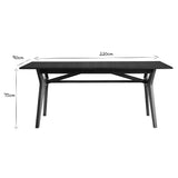 Miliboo Table à Manger Extensible placage Noyer L180-220 cm Foster