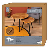 HOME DECO FACTORY - HD7412 - Table Gigogne Felix x2, Mobilier, Table d'Appoint, Table Basse