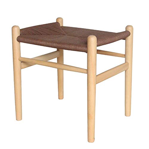 NMDCDH Tabourets de Pied Ottoman Tabouret de canapé Repose-Pieds Marchepied Petit Repose-Pieds Repose-Pieds rembourrés Tabouret de Table Basse Salon en rotin en Bois Massif, 12 Couleurs (