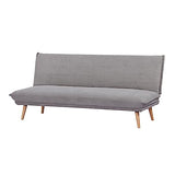 EVERGREENWEB - Canapé convertible en matelas Clic Clac | Canapé Lit 3 places Style Scandinave Design moderne | Canapé rembourré avec pieds escamotables et pieds en bois | Click Velvet Gris