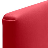 DHOME Tête de lit tapissée Capitoné en similicuir pour lit double (rouge, 160 cm)