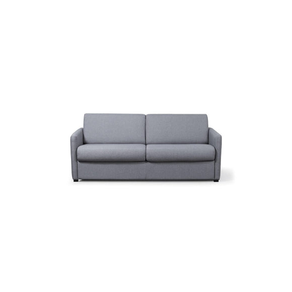 LOUNGITUDE - Agathe - Canapé Convertible - Express - 3 Places - Véritable Matelas - en Tissu - Gris Clair -L178cm