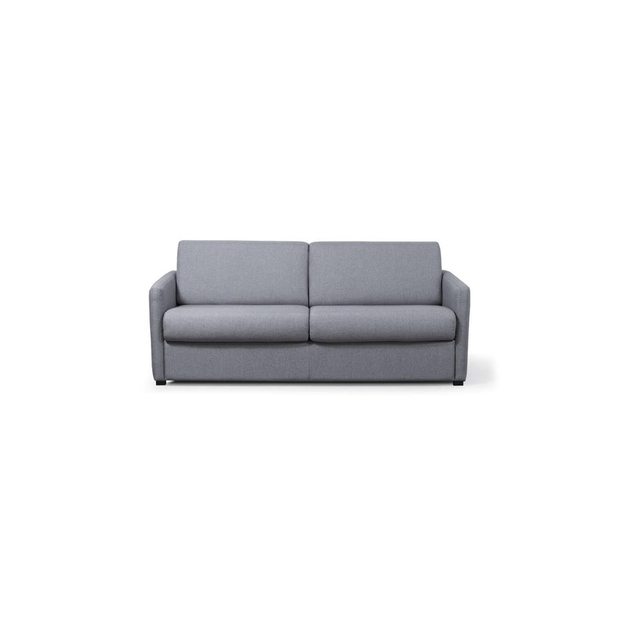 LOUNGITUDE - Agathe - Canapé Convertible - Express - 3 Places - Véritable Matelas - en Tissu - Gris Clair -L178cm