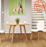 ALTEREGO Table à dîner Ronde Design Brun 120x120x75 cm Table Ronde pouvant accueillir 4 à 5 Personnes.