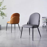 Preferspace Chaise de Salle à Manger avec siège en Faux Cuir, Chaise latérale de Chaise de Cuisine avec Jambe en métal, Chaise de Salle à Manger Moderne du Milieu du siècle