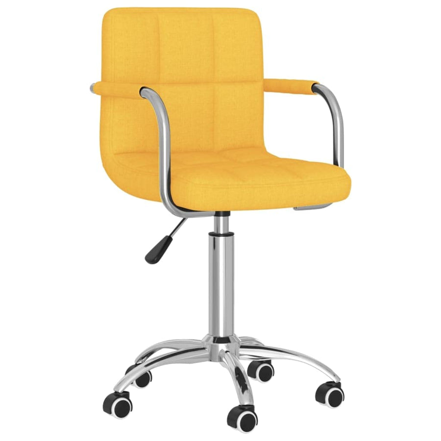 vidaXL Chaise Pivotante de Bureau Siège de Bureau Chaise d vidaXL Chaise Pivotante de Bureau Siège de Bureau Chaise d'Ordinateur Fauteuil Ergonomique Fauteuil de Bureau Maison Intérieur Jaune Moutarde Tissu