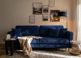 Selsey Valico Sofas, Engineered Wood, Bleu Marin, 230 cm Longueur