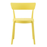 Fusion Living Chaise De Bistrot en Plastique Jaune Citron