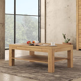 Forte Möbel Forte Havanna Table Basse Vieilli 110 x 45 x 70 cm, Bois d'ingénierie Métal Plastique, Vieux chêne, 110 x 45 x 70 cm