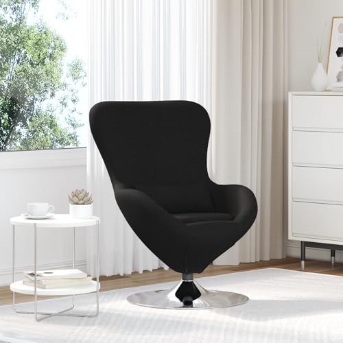 Générique Chaise Œuf Tissu Noir,Fauteuils,15.8KG-42002738