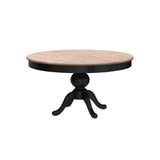 INTENSE DECO Table Ronde Extensible en Bois Massif SIDONIE Noir