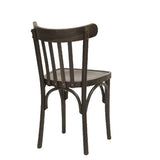 METRO Professional Chaise de Restaurant Bistrot en Hêtre, Finition Noyer Brun, Lot de 2