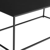 IDMarket - Table Basse rectangulaire Davis 113 cm en métal Noir Mat Design Industriel