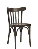 METRO Professional Chaise de Restaurant Bistrot en Hêtre, Finition Noyer Brun, Lot de 2