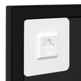 vidaXL Miroir Mural Noir 100x60 cm Métal