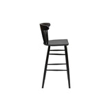 Miliboo Tabouret de Bar Vintage à barreaux Noir Mat H65 cm Daria