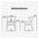 Chaise Wishbone du milieu du siècle – Chaise de salle à manger en bois massif avec accoudoirs, siège en chanvre, finition frêne et noyer, mobilier de maison expresso élégant pour les intérieurs