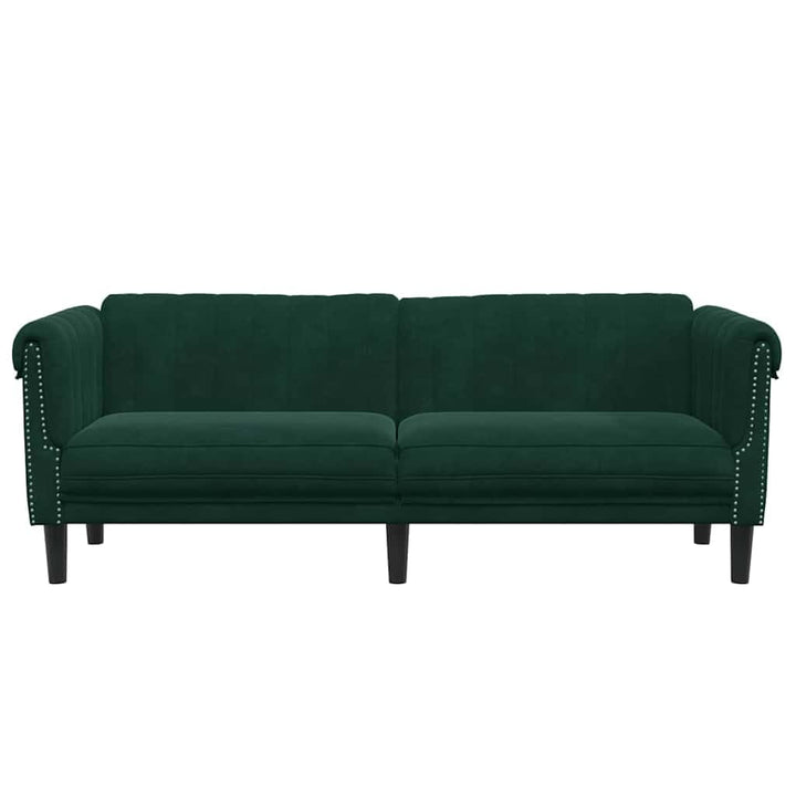 SooIarix Canapé 3 places en velours vert foncé, design moderne, tissu rembourré doux, pieds en bois stables, canapé confortable pour le salon SooIarix Canapé 3 places en velours vert foncé, design moderne, tissu rembourré doux, pieds en bois stables, canapé confortable pour le salon