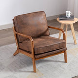 Fauteuil d'appoint moderne avec cadre en bois pour salon, chambre à coucher, bureau ou café