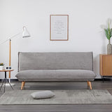 EVERGREENWEB - Canapé convertible en matelas Clic Clac | Canapé Lit 3 places Style Scandinave Design moderne | Canapé rembourré avec pieds escamotables et pieds en bois | Click Velvet Gris