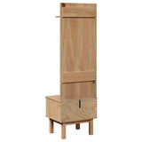 vidaXL Meuble d'entrée OTTA 50x40x160 cm Bois Massif de pin, Armoire d'entrée, Ensemble de vestiaire, Meuble de Rangement de Couloir