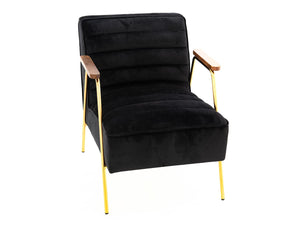 Amadeus - Fauteuil Hutch Velours Noir