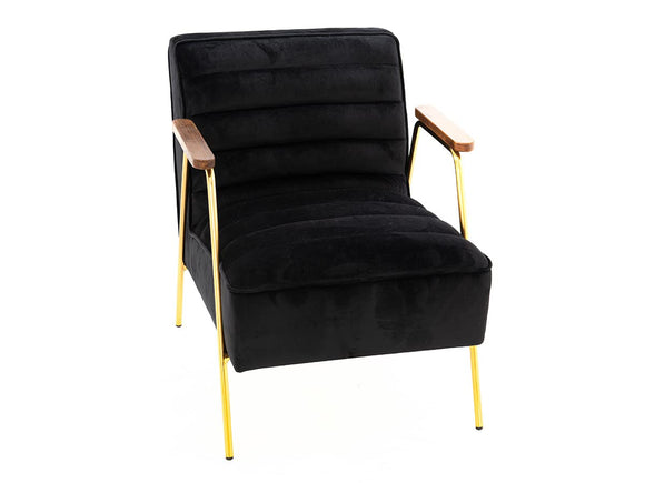 Amadeus - Fauteuil Hutch Velours Noir