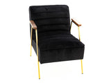 Amadeus - Fauteuil Hutch Velours Noir