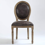 Menzzo 3327480021446 Louis XVI Lot de 2 Chaises Polyuréthane Marron 90 x 101 x 78 cm