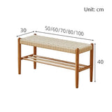 Nizer Banc à chaussures en bois pour couloir, salon, porche, entrée, siège robuste, peut supporter jusqu'à 90,7 kg, finition noyer clair, 100 cm