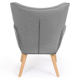 IDMarket - Fauteuil scandinave Ivar en Tissu Gris Clair