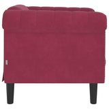 vidaXL Fauteuil Rouge Bordeaux Velours