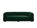 Vente-unique - Canapé 3 Places Chesterfield Stanley - Velours Vert Sapin