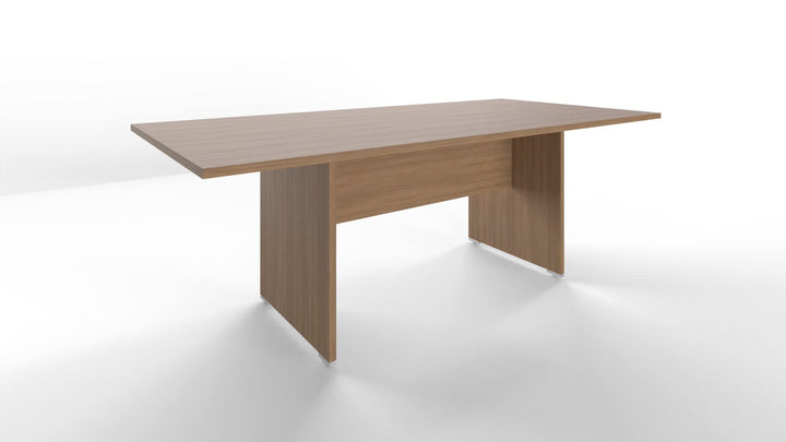 FBasic Table de réunion rectangulaire en bois - Noyer - 210x100x73,6 cm FBasic Table de réunion rectangulaire en bois - Noyer - 210x100x73,6 cm