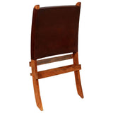 Générique Chaise de Relaxation Pliable Marron Cuir véritable,Meubles,Fauteuils et chaises,Chaises Pliantes & tabourets,Brun,9.66 KG,246363