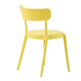 Fusion Living Chaise De Bistrot en Plastique Jaune Citron