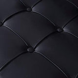 Fern Fauteuil lounge style Barcelone uniquement en cuir noir