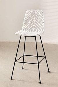 Stylez Tabouret rotin in/Out 75cm Blanc