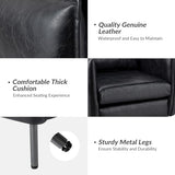 Fauteuil en cuir, chaises d'appoint modernes en cuir synthétique, chaises de lecture rembourrées avec coussins mobiles, design confortable pour la décoration de la maison