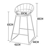 Tabouret de bar moderne en métal robuste - Design nordique - Capacité de 300 kg - Idéal pour la cuisine, le pub et le bar
