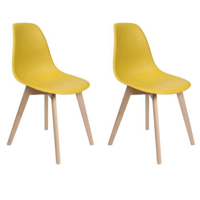 Paris Prix Lot de 2 Chaises Scandinave Umea 86cm Moutarde