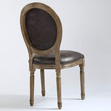 Menzzo 3327480021446 Louis XVI Lot de 2 Chaises Polyuréthane Marron 90 x 101 x 78 cm