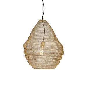 Qazqa nidum - Suspension - 1 lumière - Ø 450 mm - Doré/Laiton - Oriental - éclairage intérieur - Salon I Chambre I Cuisine I Salle à manger