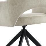 Lot de 2 Chaise de Salle à Manger Pivotante: Chaises Velours Salle à Manger avec Accoudoirs et Mémoire de Position - Pieds Métal Design Moderne & Confortable (Beige, 2er)